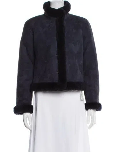 Pre-owned Ba&sh Shearling Fur Jacket In Gray