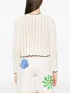 Ba&sh Sheila Scalloped-trims Cardigan In White