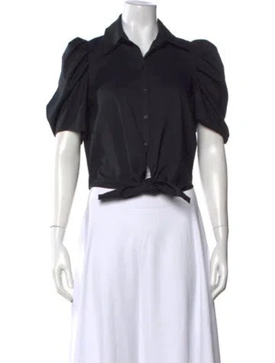 Pre-owned Ba&sh Short Sleeve Blouse In Black
