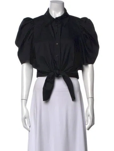 Pre-owned Ba&sh Short Sleeve Blouse In Black