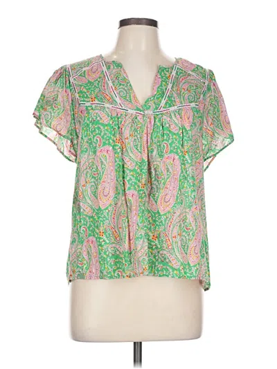 Pre-owned Ba&sh Short Sleeve Blouse In Green