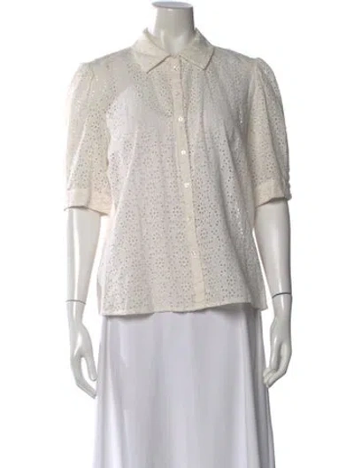 Pre-owned Ba&sh Short Sleeve Blouse In Neutral