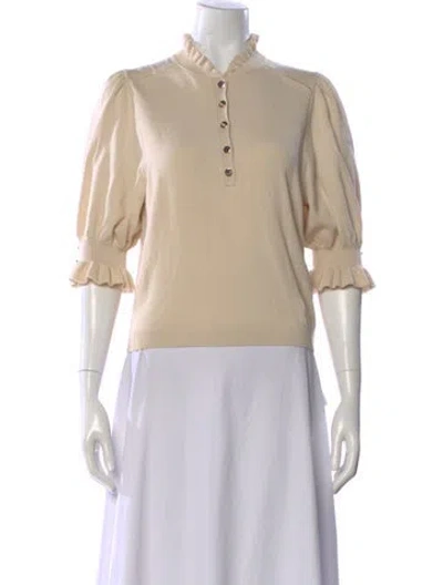 Pre-owned Ba&sh Short Sleeve Blouse In Neutral