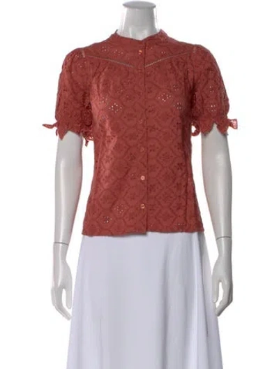Pre-owned Ba&sh Short Sleeve Blouse In Pink