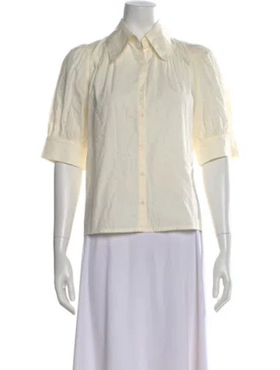 Pre-owned Ba&sh Short Sleeve Blouse W/ Tags In Neutral