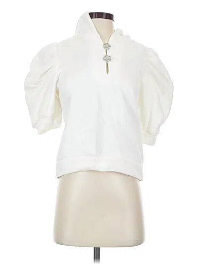 Pre-owned Ba&sh Short Sleeve Blouse In White
