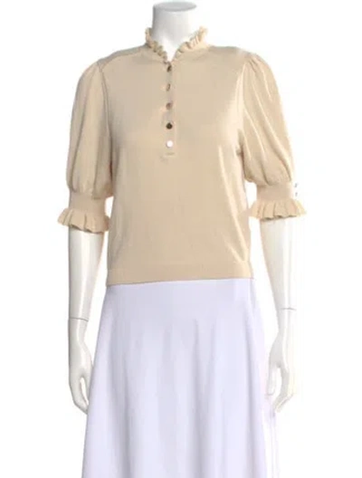Pre-owned Ba&sh Short Sleeve Top In Neutral