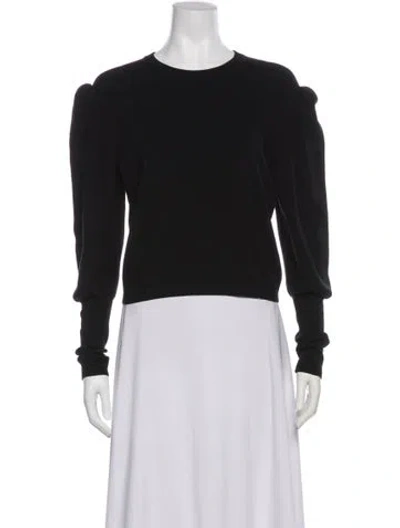Pre-owned Ba&sh Silk Crew Neck Sweater In Black