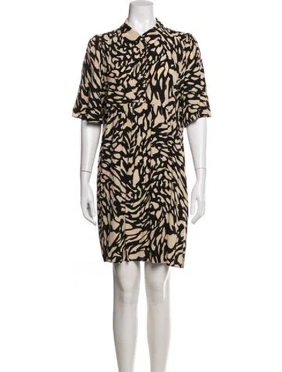 Pre-owned Ba&sh Silk Knee-length Dress In Black