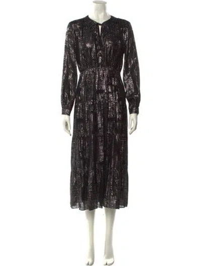 Pre-owned Ba&sh Silk Long Dress In Multi