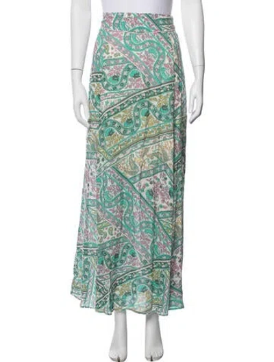 Pre-owned Ba&sh Silk Long Skirt In Multi
