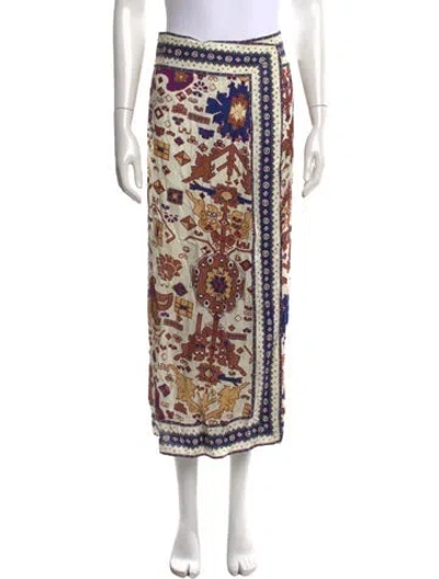 Pre-owned Ba&sh Silk Long Skirt In Multicolor