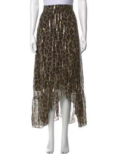 Pre-owned Ba&sh Silk Long Skirt In Neutral