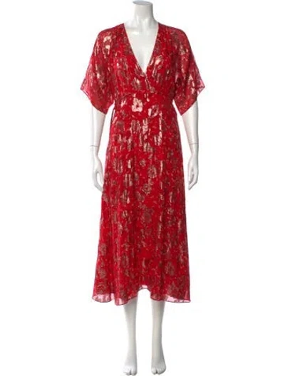 Pre-owned Ba&sh Silk Midi Length Dress