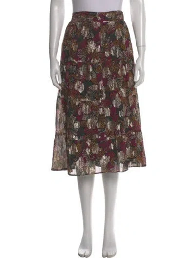Pre-owned Ba&sh Silk Midi Length Skirt In Black