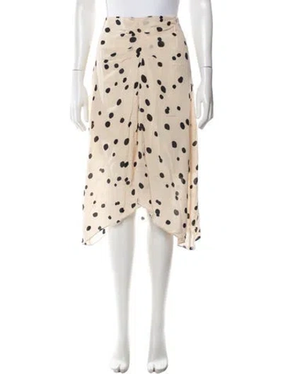 Pre-owned Ba&sh Silk Midi Length Skirt In Neutrals