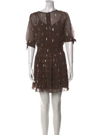 Pre-owned Ba&sh Silk Mini Dress In Black