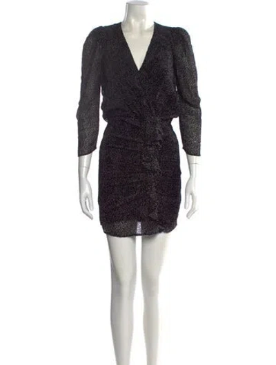 Pre-owned Ba&sh Silk Mini Dress In Black