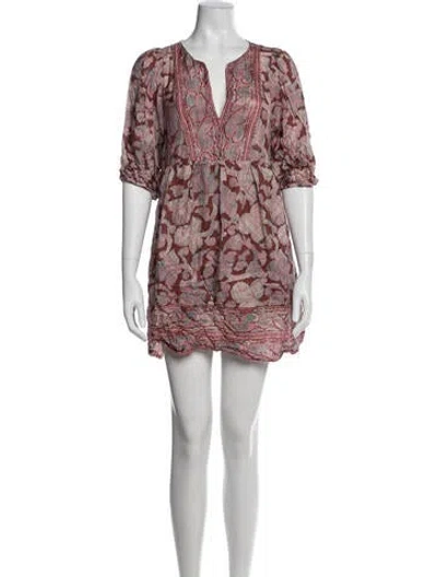 Pre-owned Ba&sh Silk Mini Dress In Multi
