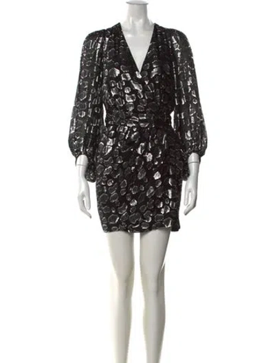 Pre-owned Ba&sh Silk Mini Dress In Multi