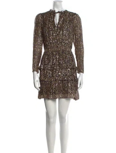 Pre-owned Ba&sh Silk Mini Dress In Neutral