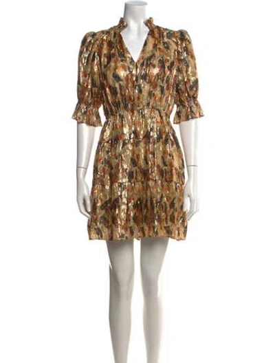 Pre-owned Ba&sh Silk Mini Dress In Neutrals