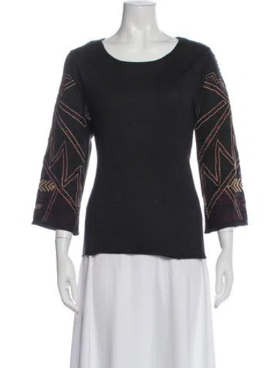 Pre-owned Ba&sh Silk Patterned Top In Blue