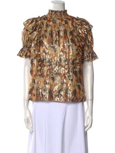 Pre-owned Ba&sh Silk Printed Blouse