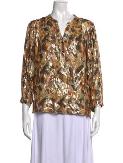 Pre-owned Ba&sh Silk Printed Blouse