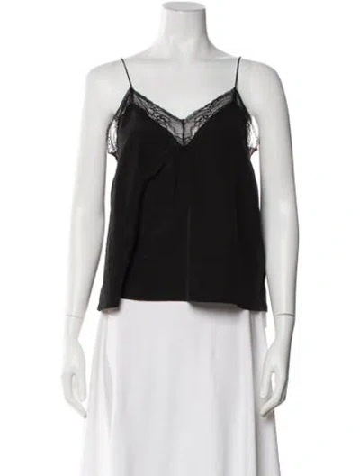 Pre-owned Ba&sh Silk V-neck Blouse In White