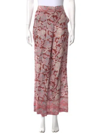 Pre-owned Ba&sh Silk Wide Leg Pants In Neutral