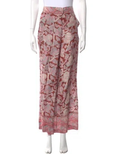 Pre-owned Ba&sh Silk Wide Leg Pants In Neutrals