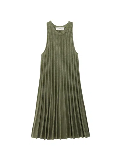 Ba&sh Sinnta Ribbed Sleeveless Dress In Green