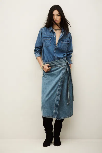 Ba&sh Skirt Timy For Woman In Blue
