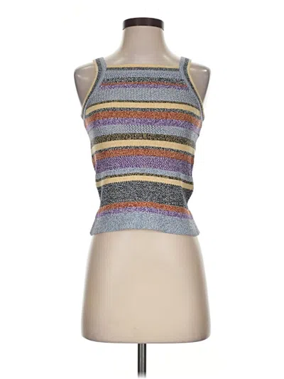 Pre-owned Ba&sh Sleeveless Top Gray Halter Neckline Tops