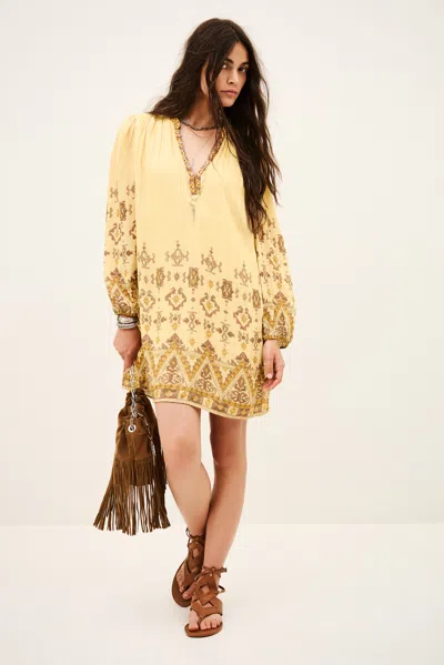 Ba&sh Sleeves Dress Zola For Women In Yellow