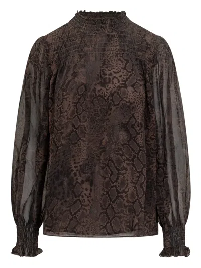 Ba&sh Smocked Shamy Top In Multi