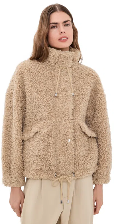 Ba&sh Sonjo Faux Fur Coat Sable In Brown