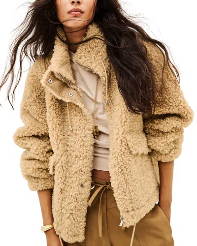 Ba&sh Ba & Sh Sonjo Teddy Stand Collar Coat In Brown