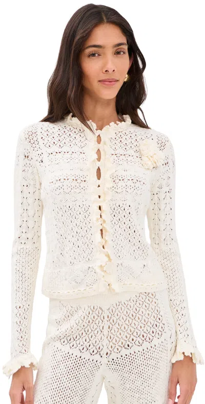Ba&sh Soria Cardigan Ecru In Neutral