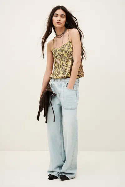 Ba&sh Square Collar Top Pamela For Women In Yellow