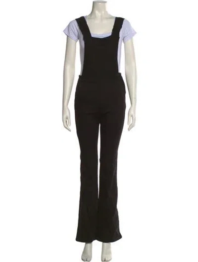 Pre-owned Ba&sh Square Neckline Jumpsuit In Black