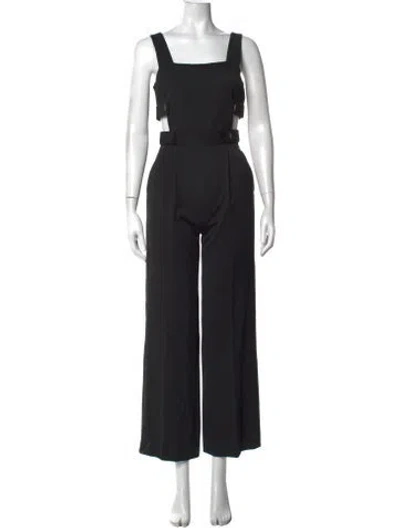 Pre-owned Ba&sh Square Neckline Jumpsuit In Black