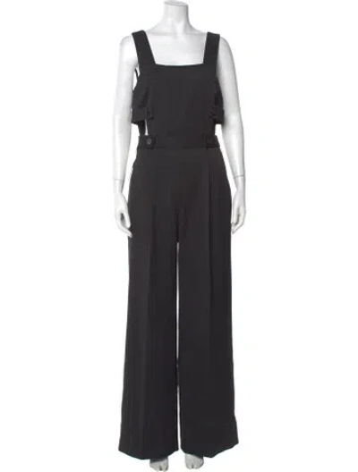 Pre-owned Ba&sh Square Neckline Jumpsuit In Gray