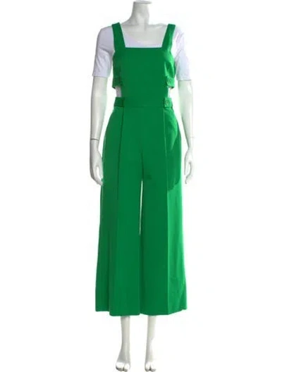 Pre-owned Ba&sh Square Neckline Jumpsuit In Green