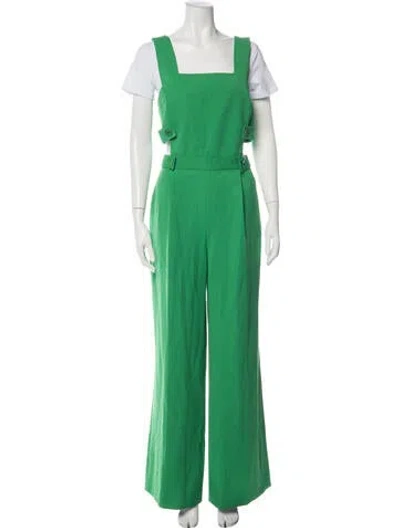 Pre-owned Ba&sh Square Neckline Jumpsuit In Green