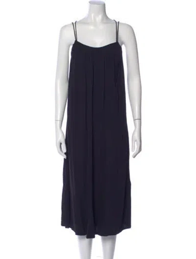 Pre-owned Ba&sh Square Neckline Knee-length Dress In Black