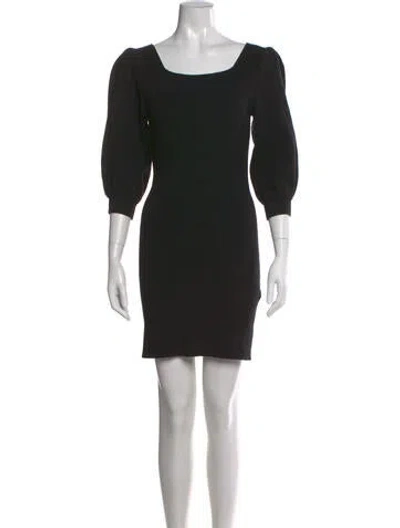 Pre-owned Ba&sh Square Neckline Mini Dress In Black