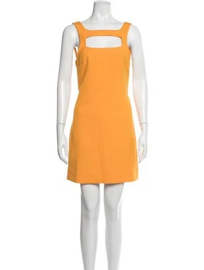 Pre-owned Ba&sh Square Neckline Mini Dress In Orange
