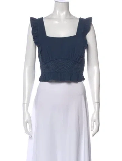 Pre-owned Ba&sh Square Neckline Sleeveless Crop Top In Neutral